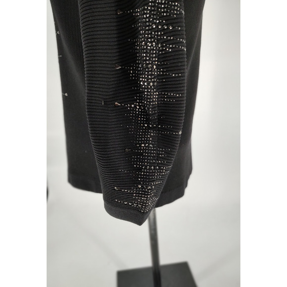 Select + Trend Woman NEW Black Sparkle Pullover Sweater Size Small Stretch Soft - Picture 8 of 10